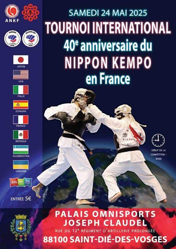 Affiche officielle des 40 ans du Nippon Kempo en France