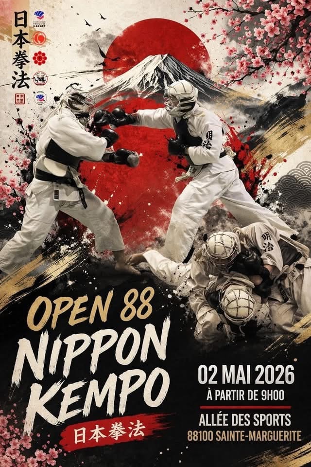 Affiche tournoi Open 88 de Nippon Kempo dans les Vosges
