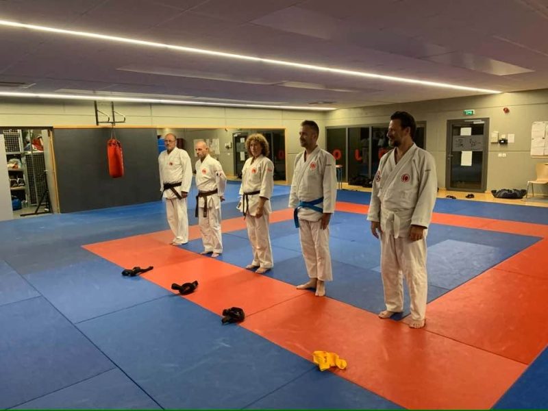 Passage de grade ceinture noire au dojo de Nippon Kempo de Baccarat en 2026.