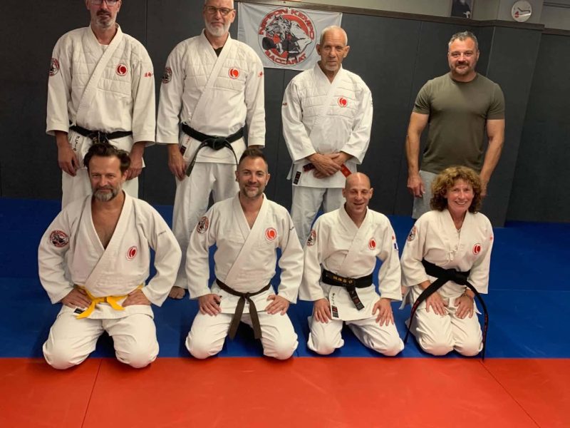 Passage de grade ceinture noire au dojo de Nippon Kempo de Baccarat en 2026.