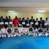 photos de Nippon Kempo avec l'équipe de la protection rapprochée du président du Sénégal