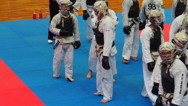 Hervé Valentin avant son combat de Nippon Kempo à Osaka en 2017