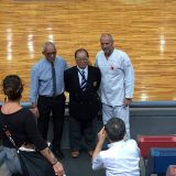 Hervé Valentin, Ali Zoubiri ainsi que le Sensei du dojo de Meiji à Tokyo
