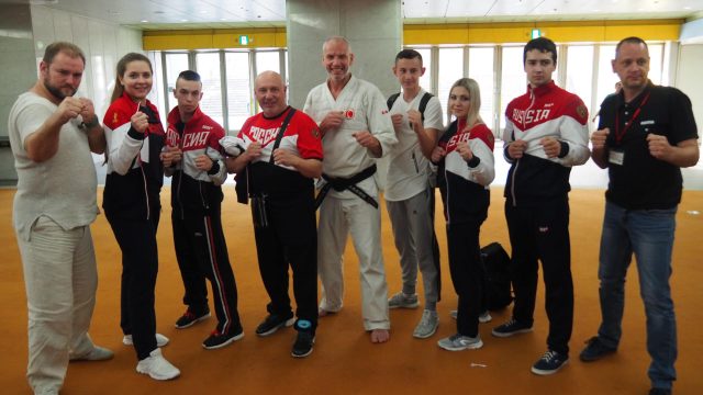 Hervé Valentin avec l'équipe de Nippon Kempo Russe