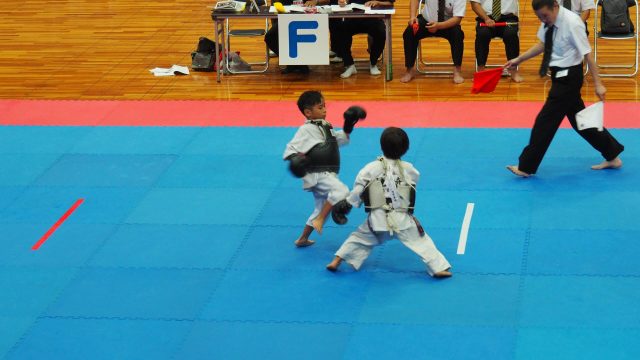 Combats enfants du tournoi de Nippon Kempo à Osaka en 2017