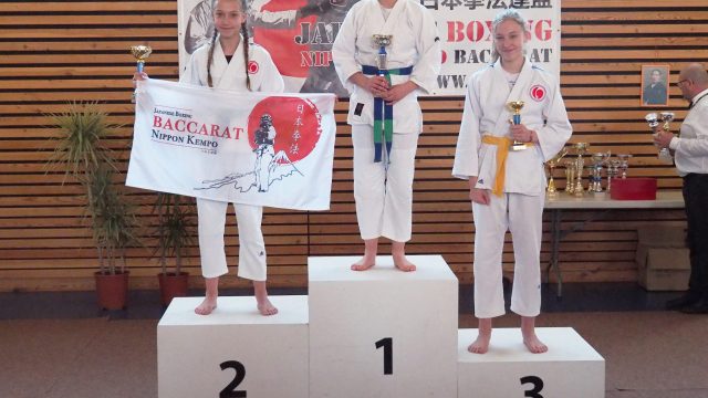 Podium enfants Nippon Kempo 10ième tournoi de Baccarat