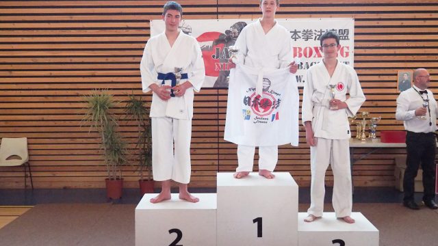 Podium enfants Nippon Kempo 10ième tournoi de Baccarat
