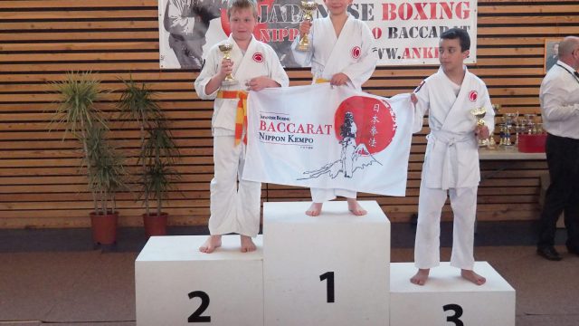 Podium enfants Nippon Kempo 10ième tournoi de Baccarat