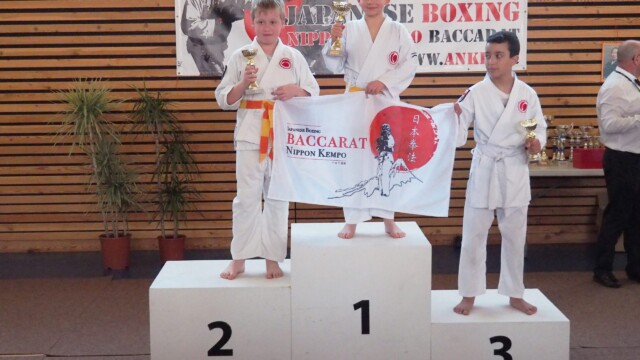 Podium enfants Nippon Kempo 10ième tournoi de Baccarat