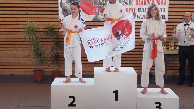 Podium enfants Nippon Kempo 10ième tournoi de Baccarat